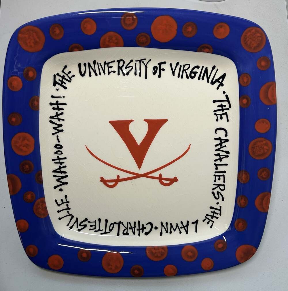 Magnolia Lane Collection University Of Virginia UVA Platter Ceramic Square VTG